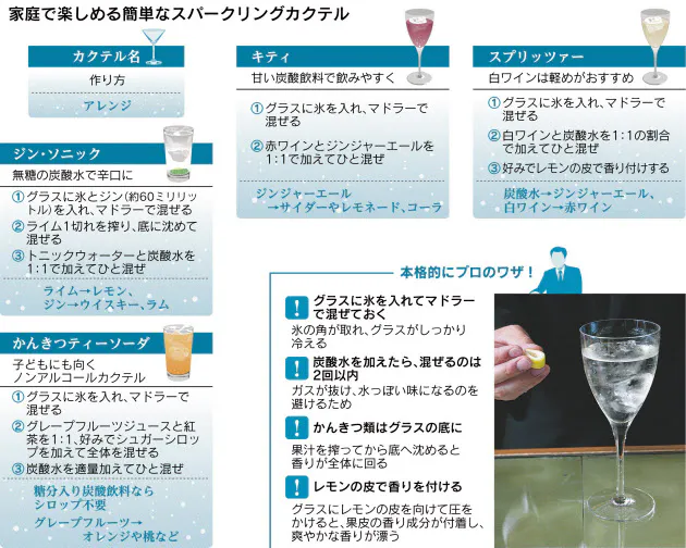 シュワシュワ爽快 おうちでスパークリングカクテル Nikkei Style