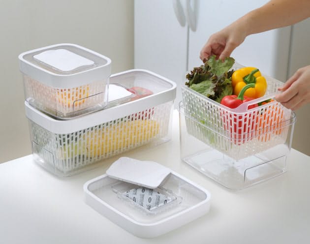 湿気とガスから野菜守る保存容器 Nikkei Style