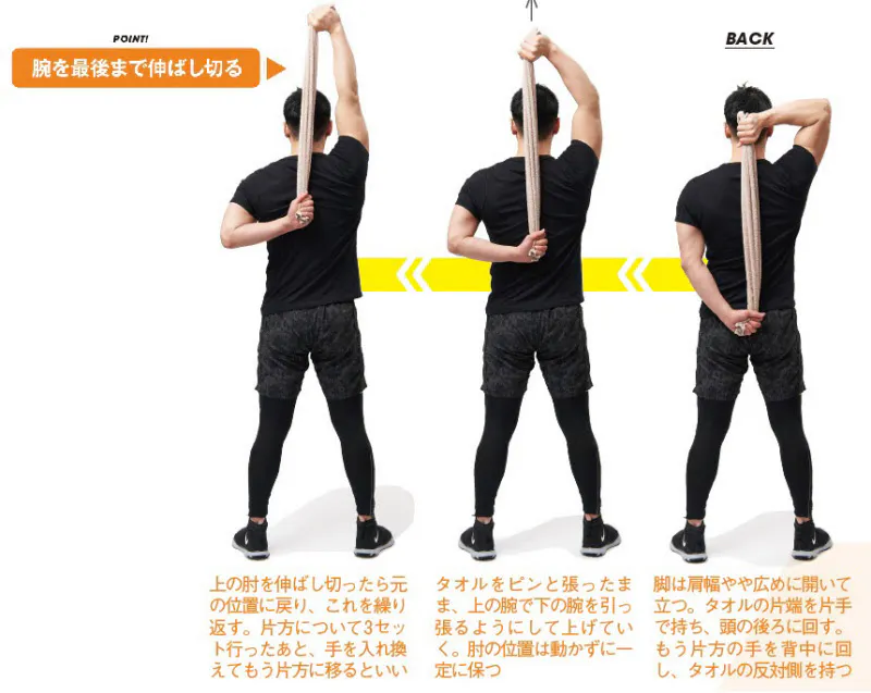 応用 上腕三頭筋をダンベルなしで鍛える ダンベル不要 屈強な腕まわりはタオル Nikkei Style