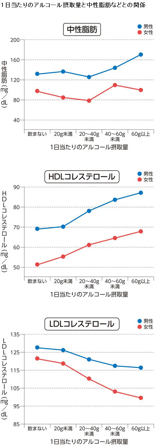 1 2合までなら中性脂肪値は上がらないという報告も 適量の飲酒なら中性脂肪は上 Nikkei Style