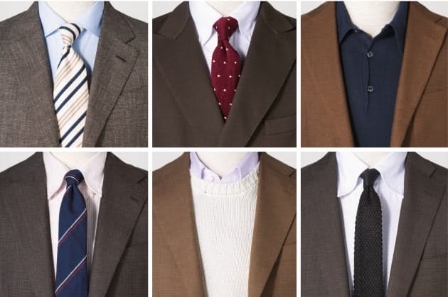 男の胸元vゾーン見本帳 ブラウンスーツをどう攻める Nikkei Style 男の胸元vゾーン見本帳 ブラウンスーツをどう攻める Nikkei Style