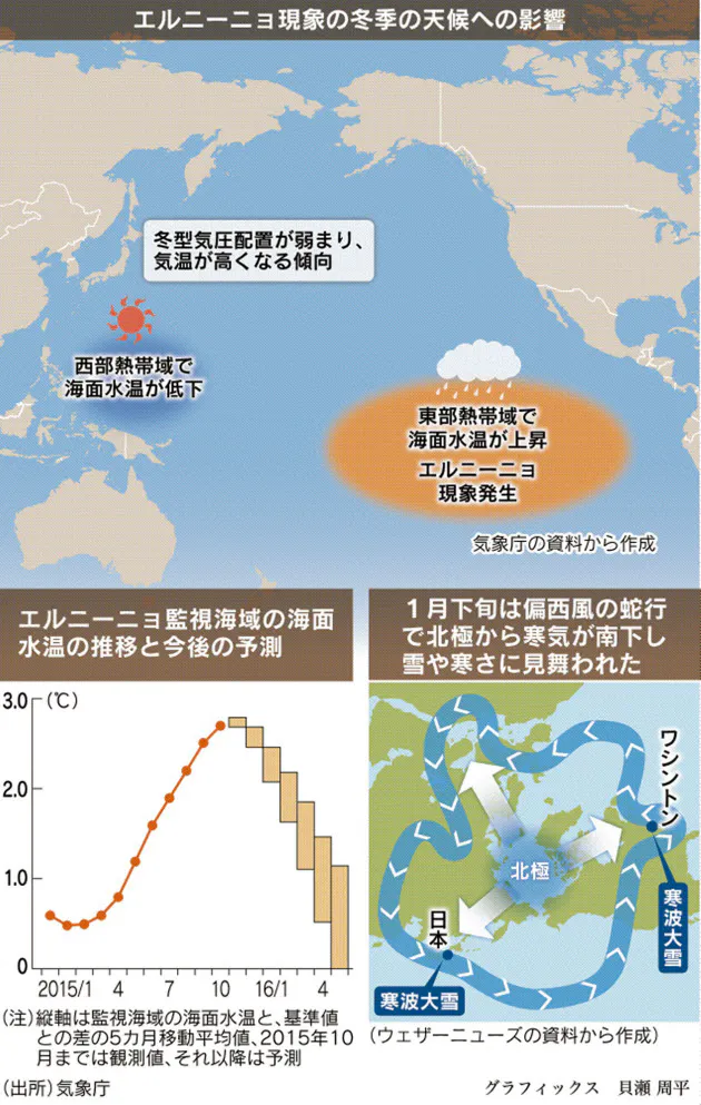 今冬なぜ天候不順 エルニーニョや寒気南下で荒れる Nikkei Style