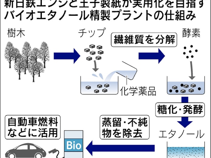 木材からバイオ燃料精製 プラントを開発 日本経済新聞