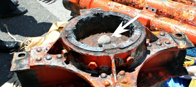 東京タワー頂上に謎の野球ボール 日本経済新聞