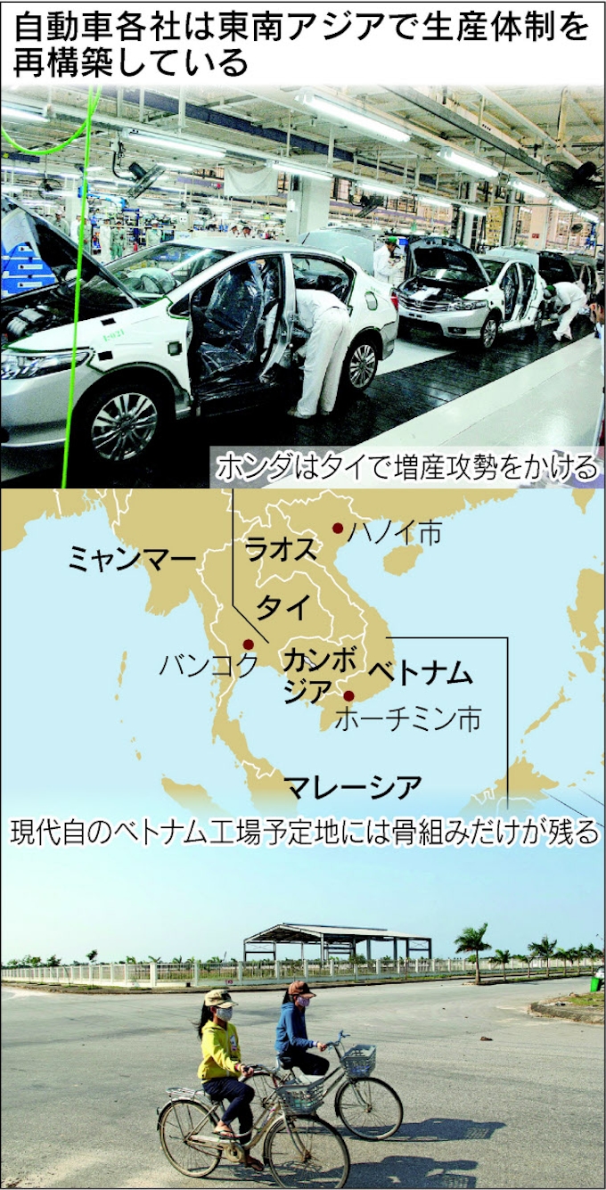 東南アジア 車生産で格差 日本経済新聞
