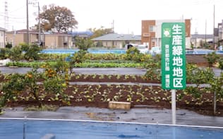特別養護老人ホームの設置が計画されている生産緑地（東京都練馬区）
