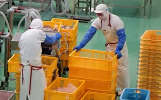 塩辛メーカーの布目は製造する品数を減らしている（北海道函館市の工場）
