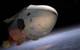 スペースXが開発中の有人宇宙船（イメージ）
