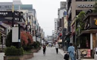 中国人観光客でにぎわっていた「パオジェン通り」は客数が激減して閑散としている（済州道）
