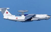竹島周辺で領空侵犯したロシア軍のA50空中警戒管制機（23日）=防衛省提供
