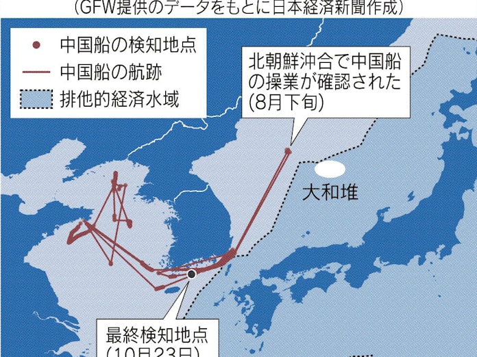 見えない 中国船急増 Eezで退去警告3 7倍 日本経済新聞 見えない 中国船急増 Eezで退去警告3 7倍 日本経済新聞