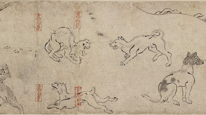 犬と日本人 1 鳥獣戯画 乙巻 部分 日本経済新聞 犬と日本人 1 鳥獣戯画 乙巻 部分 日本経済新聞