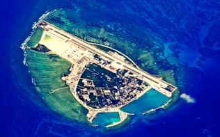 中国が実効支配する西沙諸島の永興島
（2015年10月）=ゲッティ共同
