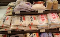 上海市内のコメ売り場で高級品扱いされる日本産米