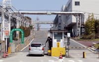工場が再開したトヨタ自動車堤工場(28日午後、愛知県豊田市)