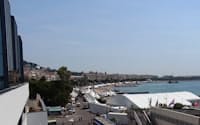 パレ・デ・フェスティバルから眺めたカンヌ市街