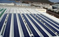 タダノは太陽光発電などの活用で電力使用量を当初計画比15%削減する(志度工場)