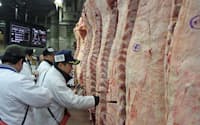 東京都は11月から牛肉を全頭検査する（東京都中央卸売市場食肉市場）