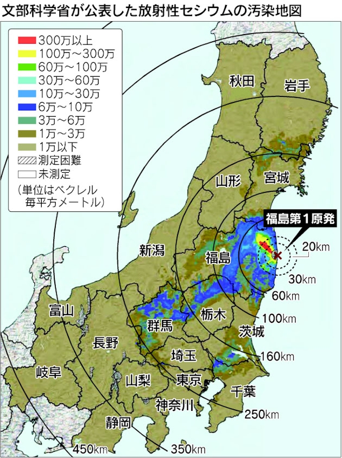セシウム汚染地図 岩手 長野など6県追加 文科省 日本経済新聞