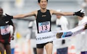 東京マラソンで日本人最高の2位でゴールした藤原新選手（2月26日）