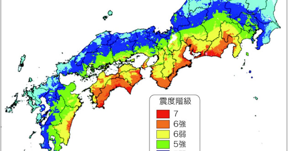 南海トラフ地震 10県153市町村で最大震度7も 日本経済新聞