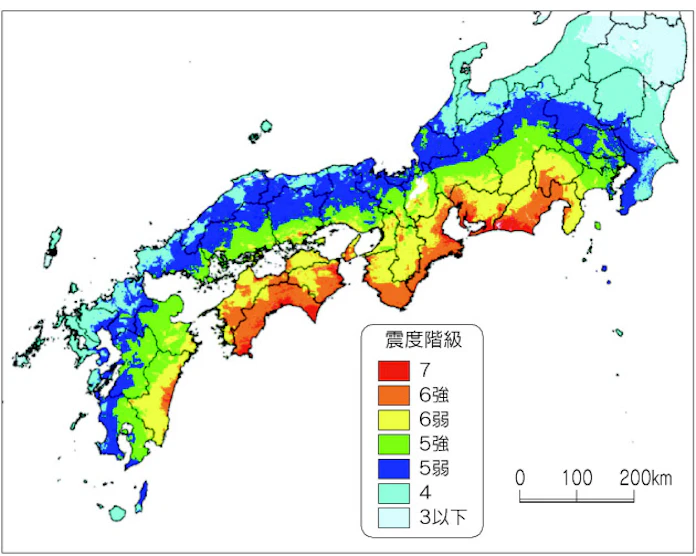 南海トラフ地震 10県153市町村で最大震度7も 日本経済新聞