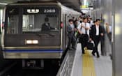 延伸が検討されている大阪市営地下鉄の四つ橋線(西梅田駅)