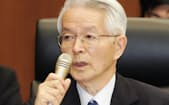 勝俣会長は株主総会で東電に民間企業としての最後を告げる役回りを演じる。（6月14日、国会事故調査委員会の参考人質疑で）=共同