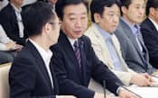 電力需給に関する検討会合・エネルギー・環境会議の合同会合に臨む野田首相