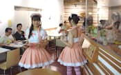 ヨドバシカメラのマルチメディアAkiba店内にオープンしたメイドカフェ「キャンディフルーツ」(1日、東京・千代田)