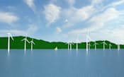 前田建設工業が山口県下関市で計画する洋上風力発電のイメージ