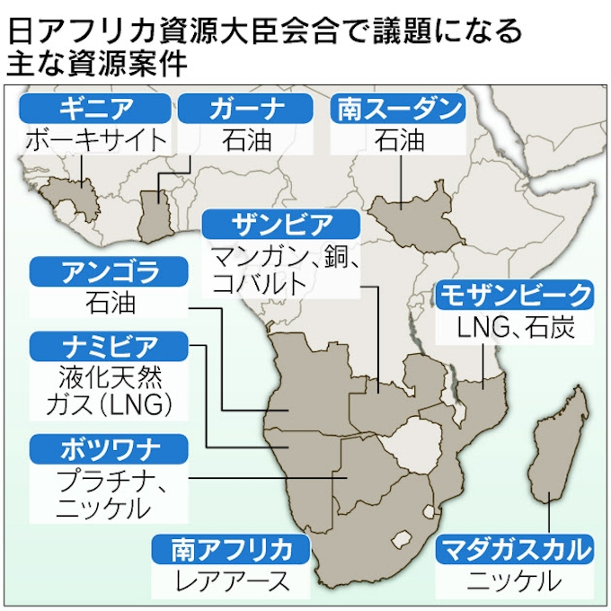 アフリカ資源獲得へ閣僚会合 政府 中国に対抗 日本経済新聞