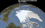 2012年、北極海の海氷は大きく消失した=NASA（米航空宇宙局）/Reto Stoeckli提供