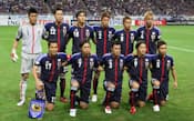 サッカーアジア最終予選イラク戦に臨む日本代表イレブン