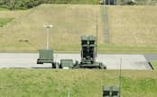 北朝鮮によるミサイル発射に備え、神奈川県横須賀市内の自衛隊施設に配備されたPAC3（9日午後）=共同
