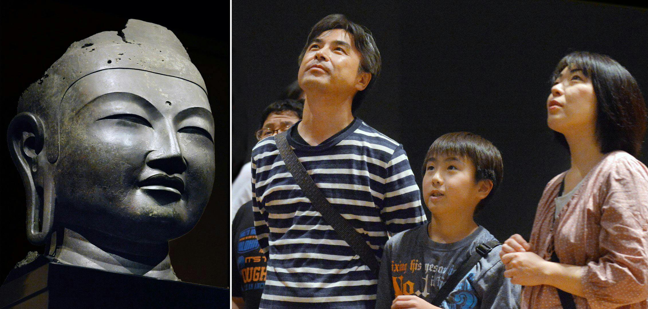 興福寺仏頭展 写真 日本経済新聞 興福寺仏頭展 写真 日本経済新聞