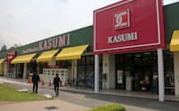 カスミが展開する約150店のうち、半数以上は茨城県にある(茨城県つくば市の「カスミ梅園店」)