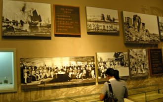 中国国家博物館は特設コーナーで「屈辱の歴史」を紹介している(北京市)