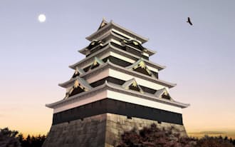 江戸城の再建イメージ(NPO法人「江戸城天守を再建する会」提供)