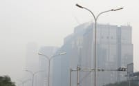 PM2.5による大気汚染が慢性化している中国・北京市内