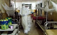 エボラ出血熱の患者が入るシエラレオネの国立病院=現地のWHOチーム提供・共同