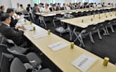 空席が目立つ民主党の農林水産部門会議（12日、東京・永田町の参院議員会館）