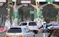 東北道は3月中に通行規制が解除された（仙台市）