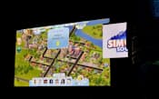 EAが開発中のフェイスブック向けゲームアプリ「シムシティ・ソーシャル」の画面（米ロサンゼルス市のイベント会場で）