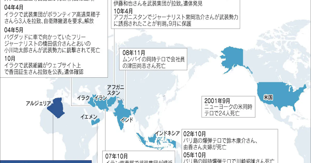 日本人 またもテロの犠牲に 9 11 以降30人以上 日本経済新聞