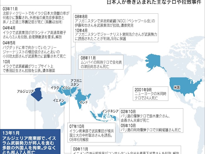 日本人 またもテロの犠牲に 9 11 以降30人以上 日本経済新聞