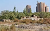 漢民族による再開発のため、ウイグル族居住区は相次いで取り壊されている（2日、新疆ウイグル自治区カシュガル市内）