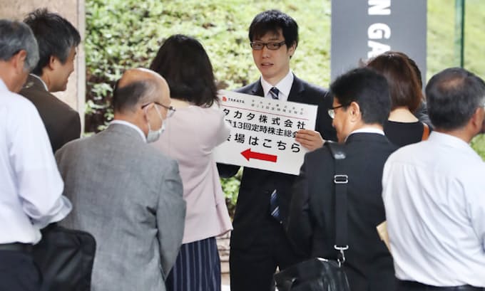 タカタ会長 進退うやむや 渦巻く不満が再建に影 日本経済新聞