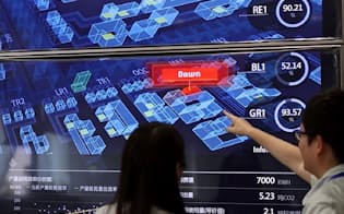 上海儀電の工場に導入したシステムでは、工場内の情報をリアルタイムで可視化できる
