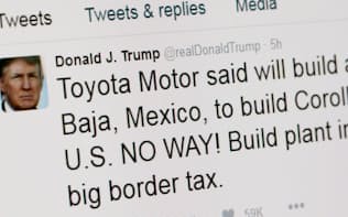 トランプ氏は「米国に工場を建てるか、高い関税を払え」とツイッターに投稿した

